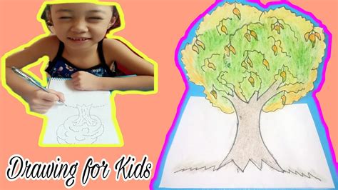 puno ng niyog drawing|How to draw a tree / Paano mag drawing ng puno .